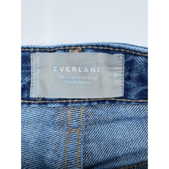 Everlane The A-Line Denim Short Size 26 - Picture 5 of 6